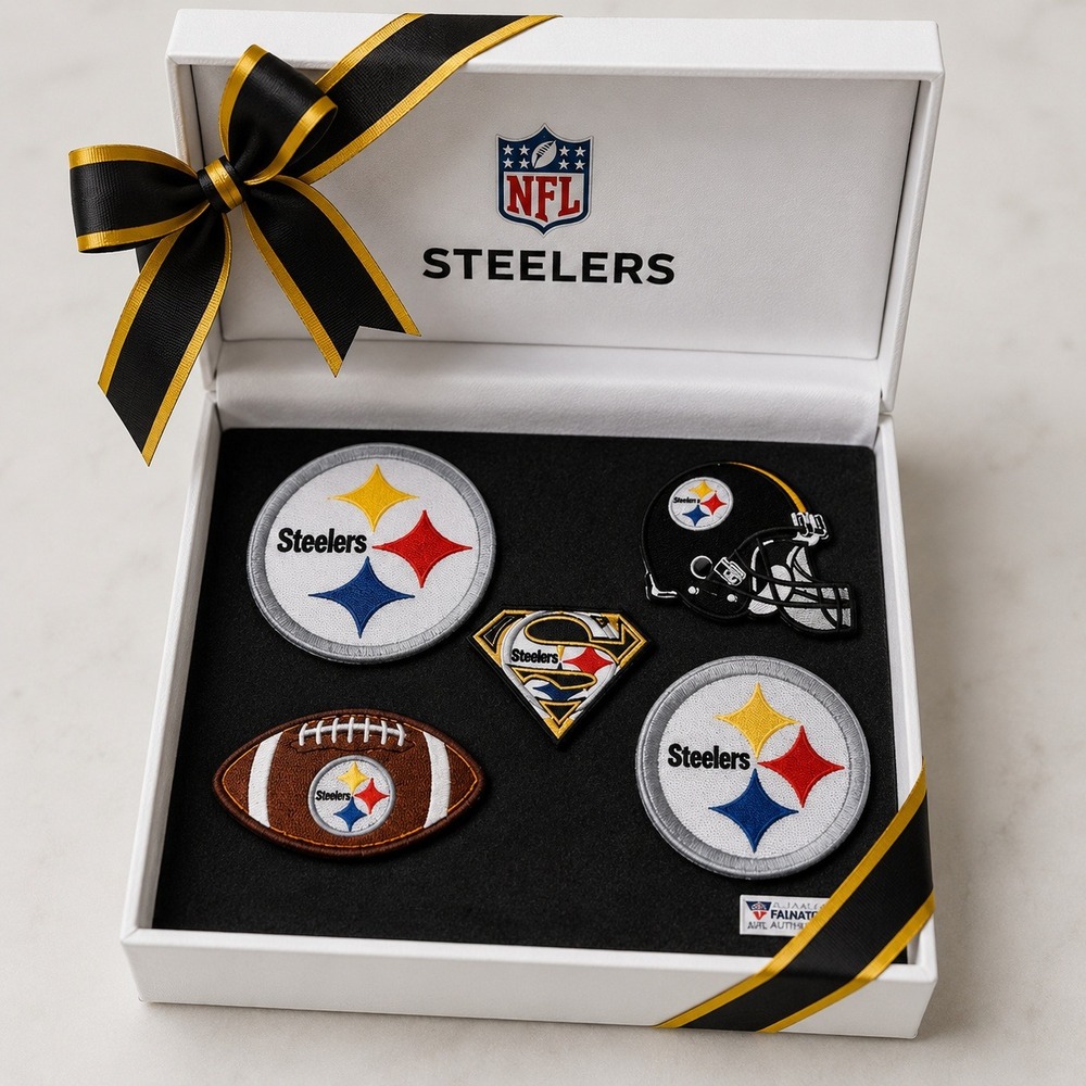 Pittsburgh Steelers 5 Piece Embroidered Patch Set Fanatics Authentic New